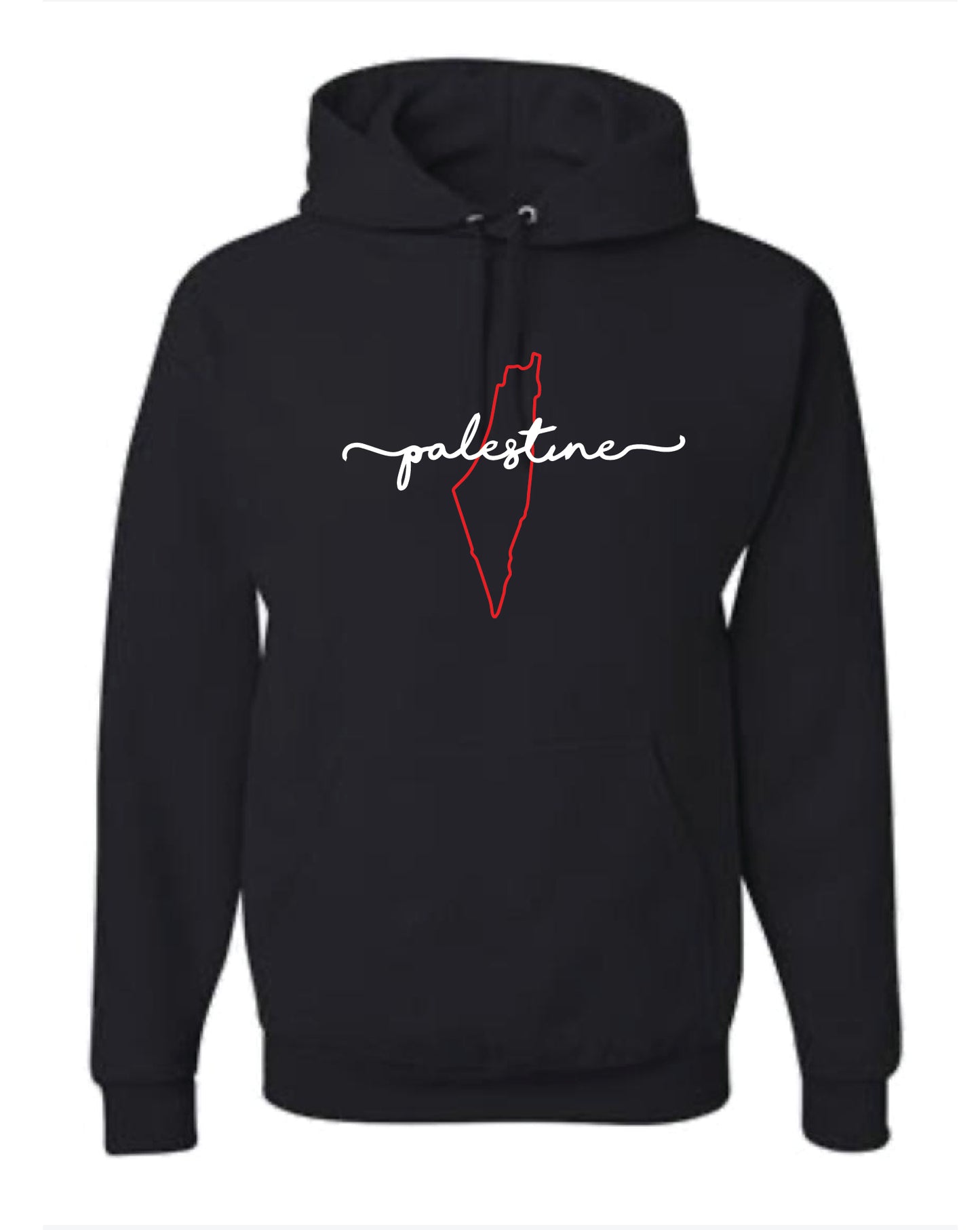 Palestine Map Hoodie Embrodiery